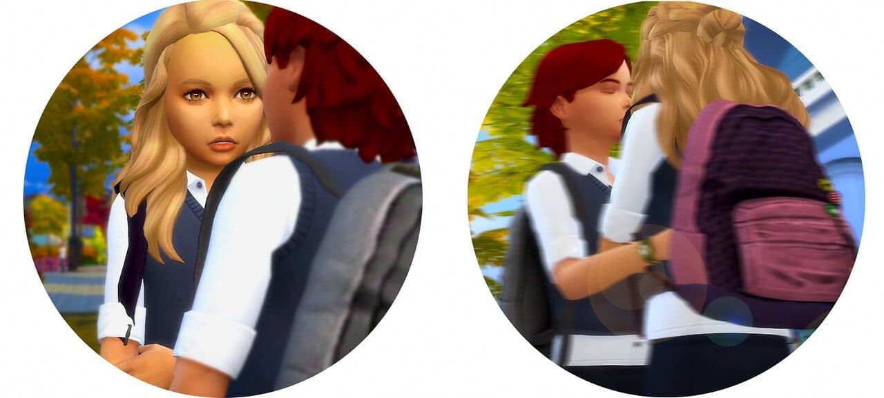sims 3 couple kissing pose