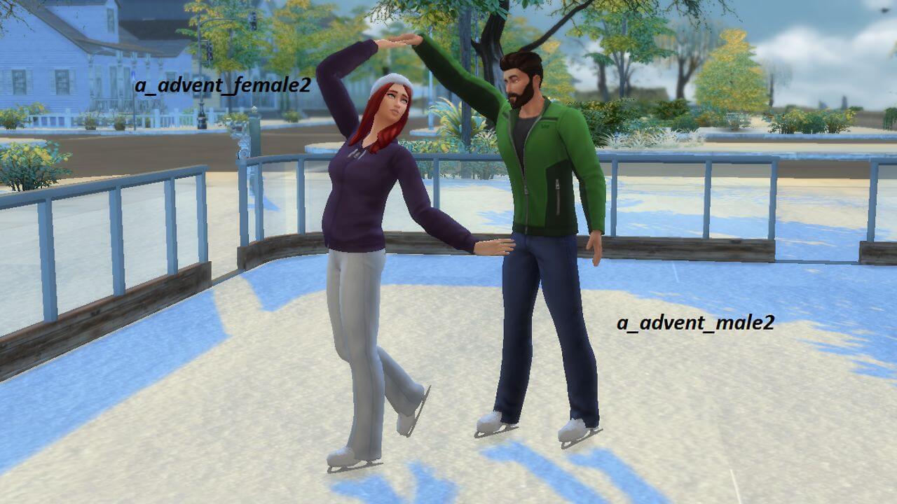 Ice Skating Pose Pack Sims4File